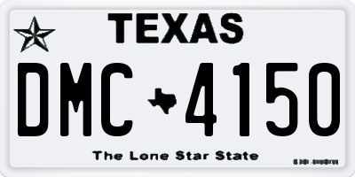 TX license plate DMC4150