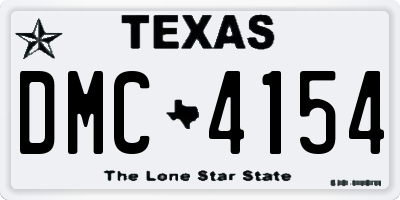 TX license plate DMC4154