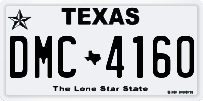 TX license plate DMC4160