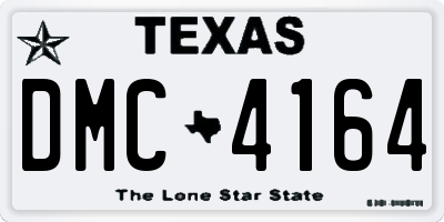 TX license plate DMC4164