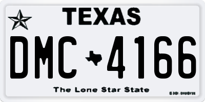 TX license plate DMC4166