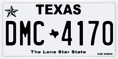 TX license plate DMC4170