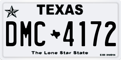 TX license plate DMC4172