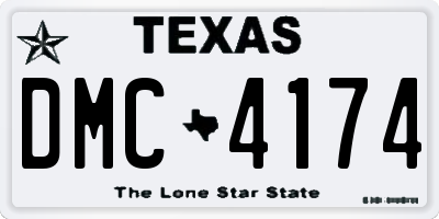 TX license plate DMC4174