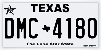 TX license plate DMC4180