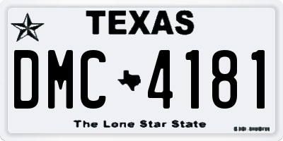 TX license plate DMC4181