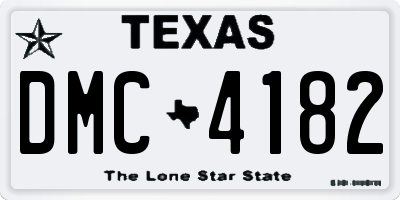 TX license plate DMC4182