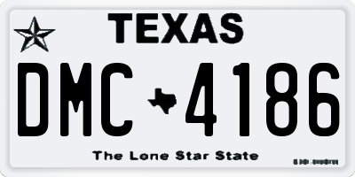 TX license plate DMC4186