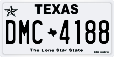 TX license plate DMC4188
