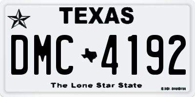 TX license plate DMC4192