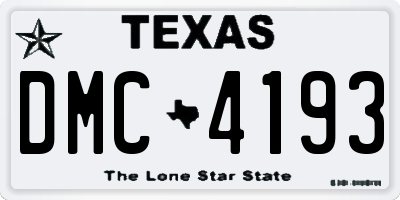 TX license plate DMC4193