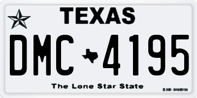 TX license plate DMC4195