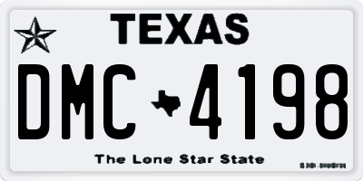 TX license plate DMC4198