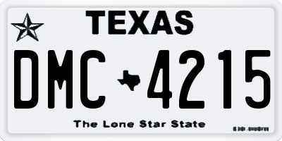 TX license plate DMC4215