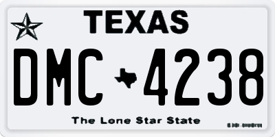 TX license plate DMC4238