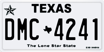 TX license plate DMC4241