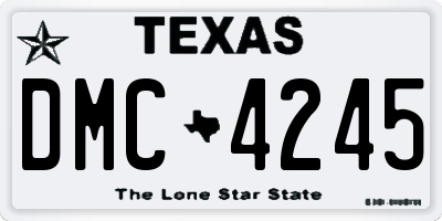 TX license plate DMC4245
