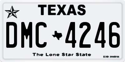 TX license plate DMC4246