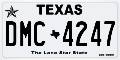 TX license plate DMC4247