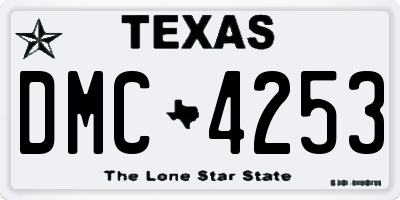 TX license plate DMC4253