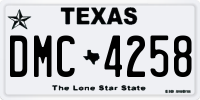 TX license plate DMC4258