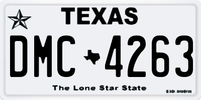 TX license plate DMC4263