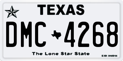 TX license plate DMC4268