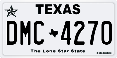 TX license plate DMC4270