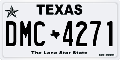 TX license plate DMC4271