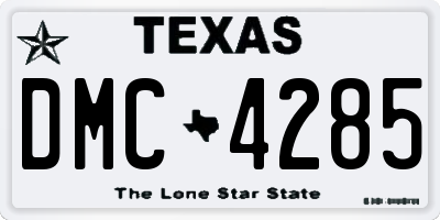 TX license plate DMC4285