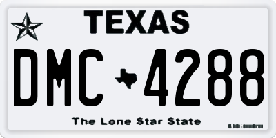 TX license plate DMC4288