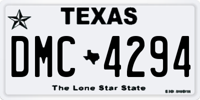 TX license plate DMC4294