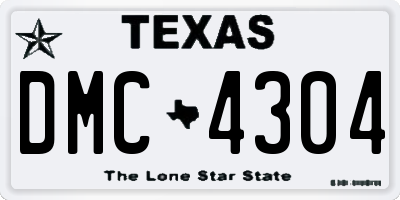 TX license plate DMC4304