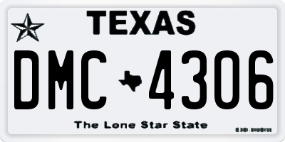 TX license plate DMC4306