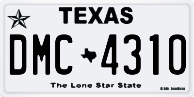 TX license plate DMC4310