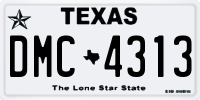 TX license plate DMC4313