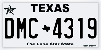 TX license plate DMC4319