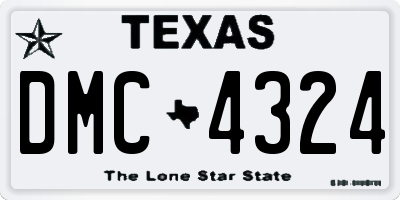 TX license plate DMC4324