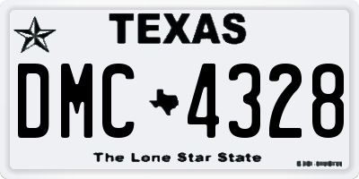 TX license plate DMC4328
