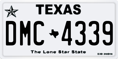 TX license plate DMC4339