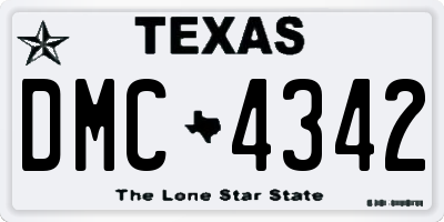 TX license plate DMC4342
