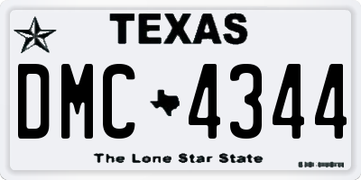 TX license plate DMC4344