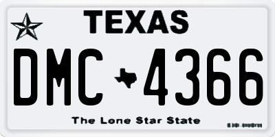 TX license plate DMC4366