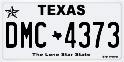 TX license plate DMC4373