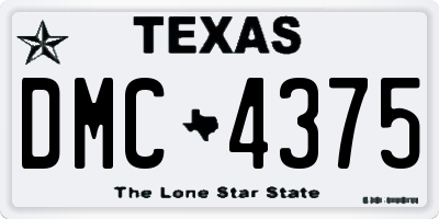 TX license plate DMC4375