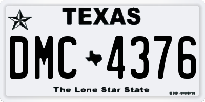 TX license plate DMC4376
