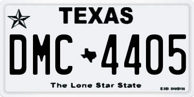 TX license plate DMC4405