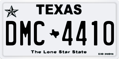 TX license plate DMC4410