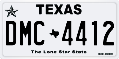 TX license plate DMC4412