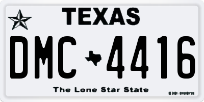 TX license plate DMC4416